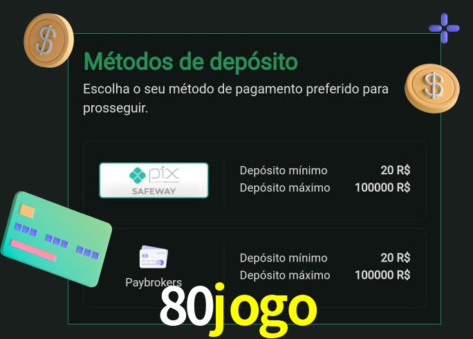 O cassino 80jogo oferece uma grande variedade de métodos de pagamento